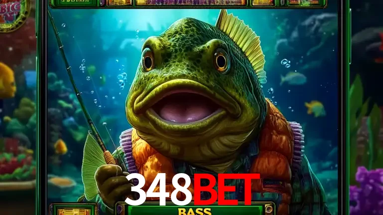 Personagem de peixe pescador do popular jogo de slot com tema de pescaria, uma das emocionantes opções de caça-níqueis para jogar e ganhar no cassino 348BET.